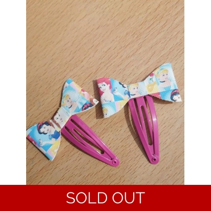 Disney Princess Hair Bow Clip Set